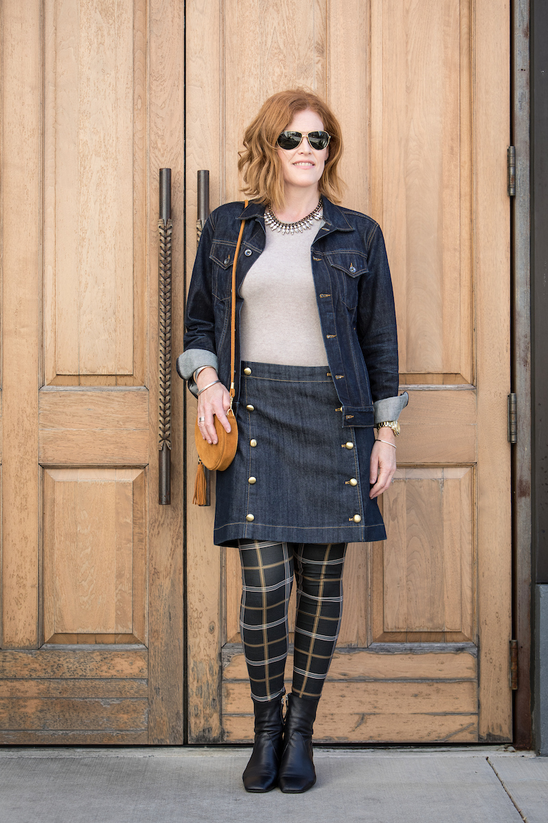 French Chic Denim on Denim Fall Outfit