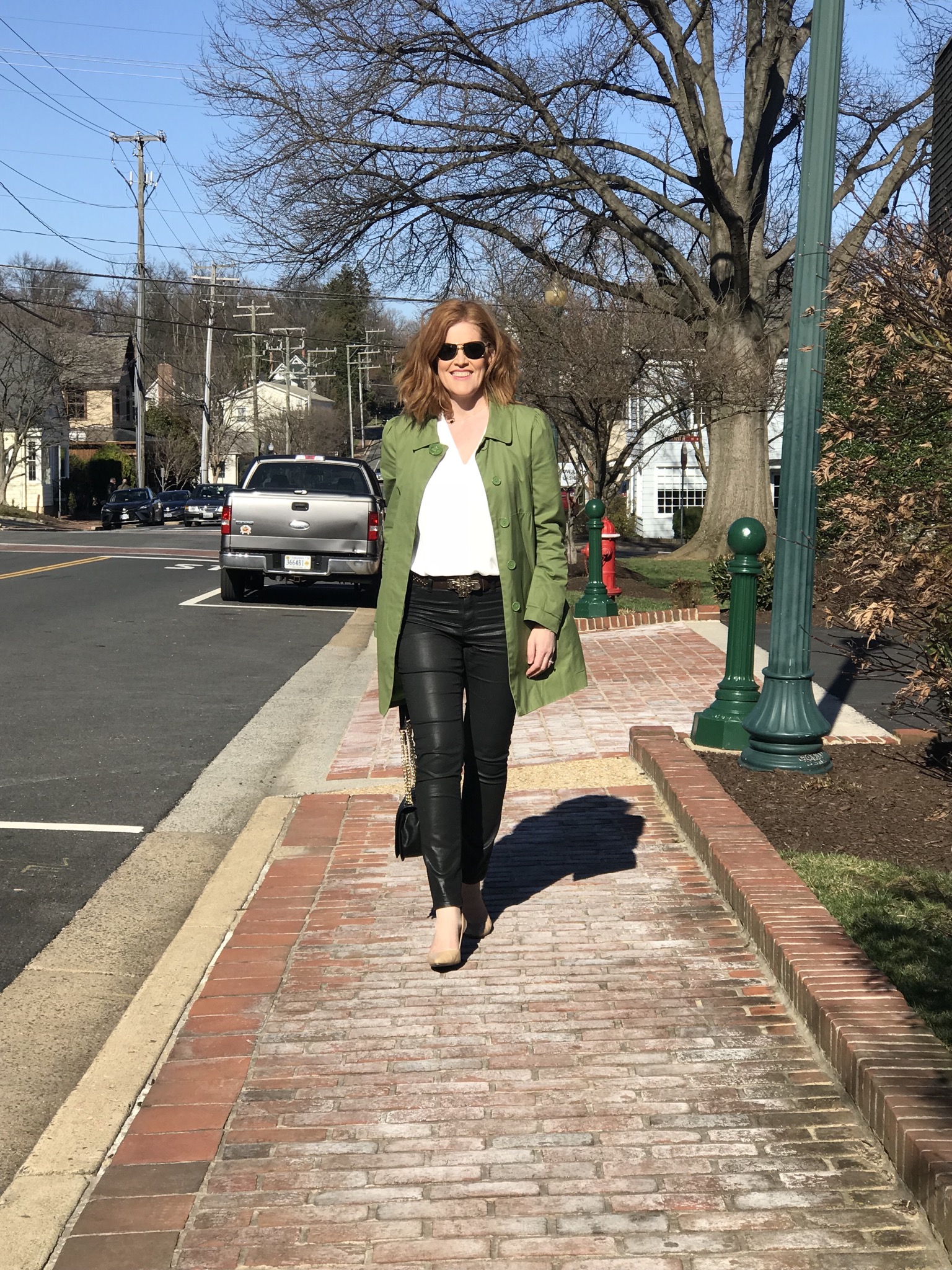 French Chic Spring Essentials: Trench Coat & Leather Pants