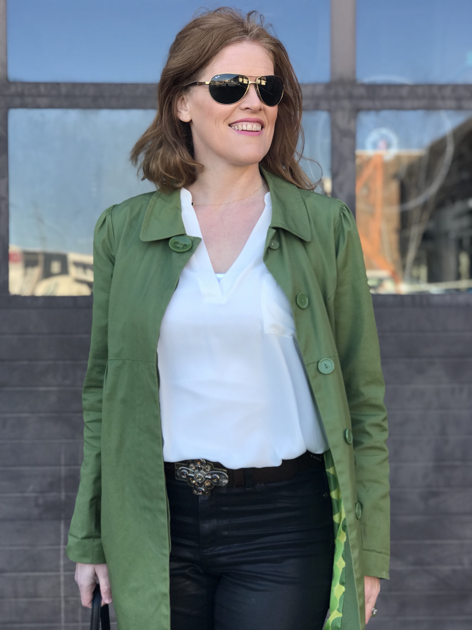 French Chic Spring Essentials: Trench Coat & Leather Pants