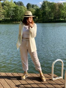French Chic Summer Essential: Striped Paperbag Pants